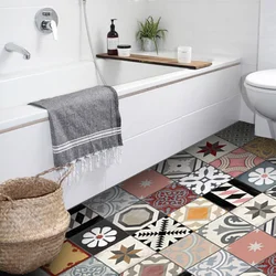 Bathroom in patchwork style photo