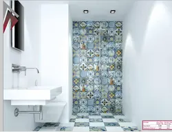 Bathroom in patchwork style photo
