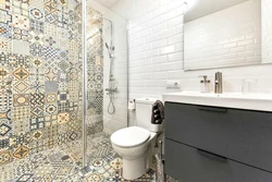 Bathroom in patchwork style photo