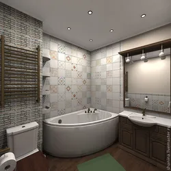 Bathroom in patchwork style photo