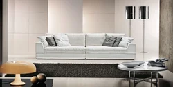 Straight sofas in the living room photo