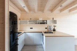 Imitation timber in the kitchen photo