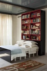 Bedroom with bookcase photo