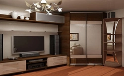 Living room with wardrobe photo