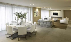Photo Of Living Room With Dining Table