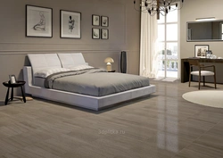 Porcelain tiles on the floor in the bedroom photo