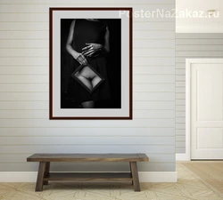 Koridorda Posterlər Interyerdə Fotoşəkillər