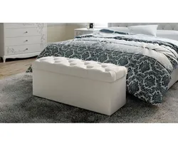 Bedside ottoman for bedroom photo