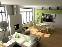 Kitchen interior photo from above