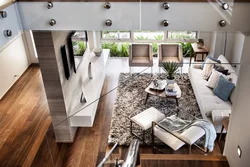 Kitchen interior photo from above