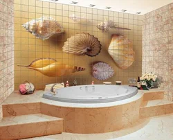 Photo drawing in the bathroom