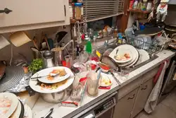 Photo of dishes in the kitchen