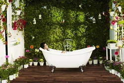Bath With Plants Photo
