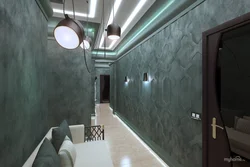 Wallpaper In The Hallway Under Plaster Photo