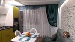 Ağ fotoşəkil ilə mətbəx üçün pərdələr