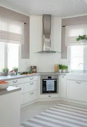 Curtains for the kitchen with a white set photo