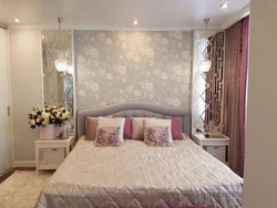 Panel above the bed photo in the bedroom