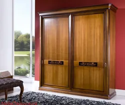 Solid wood wardrobe for bedroom photo