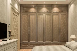 Solid wood wardrobe for bedroom photo