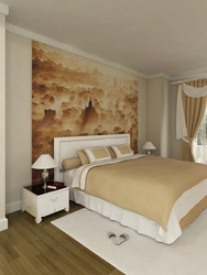 Photo panels in the bedroom interior photo