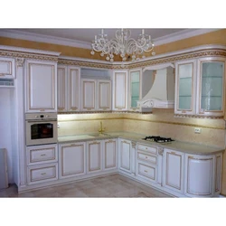 Classic light kitchens with patina corner photo