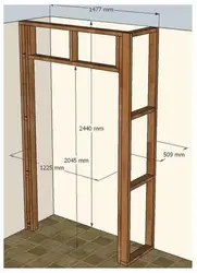DIY wardrobe in the hallway photo