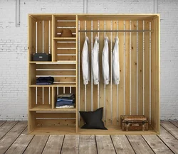 DIY wardrobe in the hallway photo