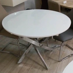 Round tables for kitchen sliding photo