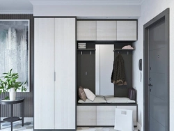 Hallway wardrobe with seat photo