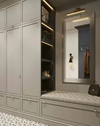 Hallway wardrobe with seat photo