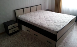 One and a half beds with mattress photo