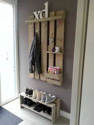 DIY hallway made of pallets photo