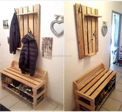 DIY hallway made of pallets photo
