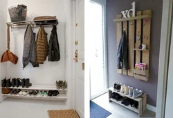 Paletlardan yasalgan DIY koridori fotosurati