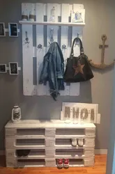 DIY hallway made of pallets photo