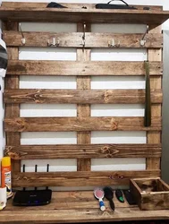 DIY hallway made of pallets photo