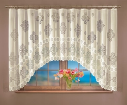 Inexpensive short curtains for the kitchen photo