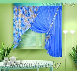 Inexpensive short curtains for the kitchen photo
