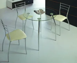 Round Glass Tables For Kitchen Photo