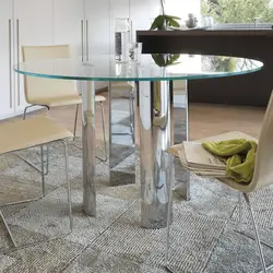 Круглыя ​​Шкляныя Сталы Для Кухні Фота