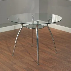 Round glass tables for kitchen photo