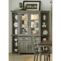 Kitchen display case for dishes photo