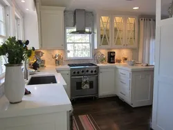 Stove by the window in the kitchen photo