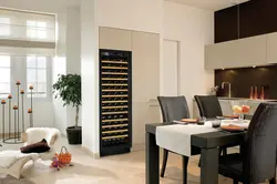 Wine cabinet in the kitchen interior