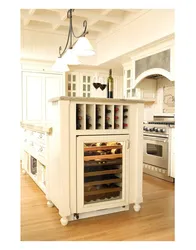 Wine cabinet in the kitchen interior