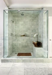 Shower tray in the bathroom photo design