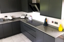 Ошхона бо акс countertop хокистарӣ торик