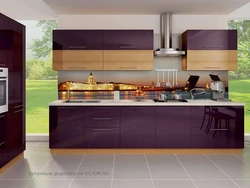 Kitchen fronts with flowers photo