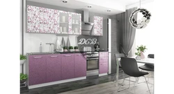 Kitchen fronts with flowers photo