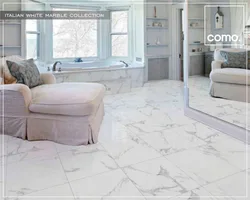 Marble-Effect Porcelain Tiles On The Kitchen Floor Photo